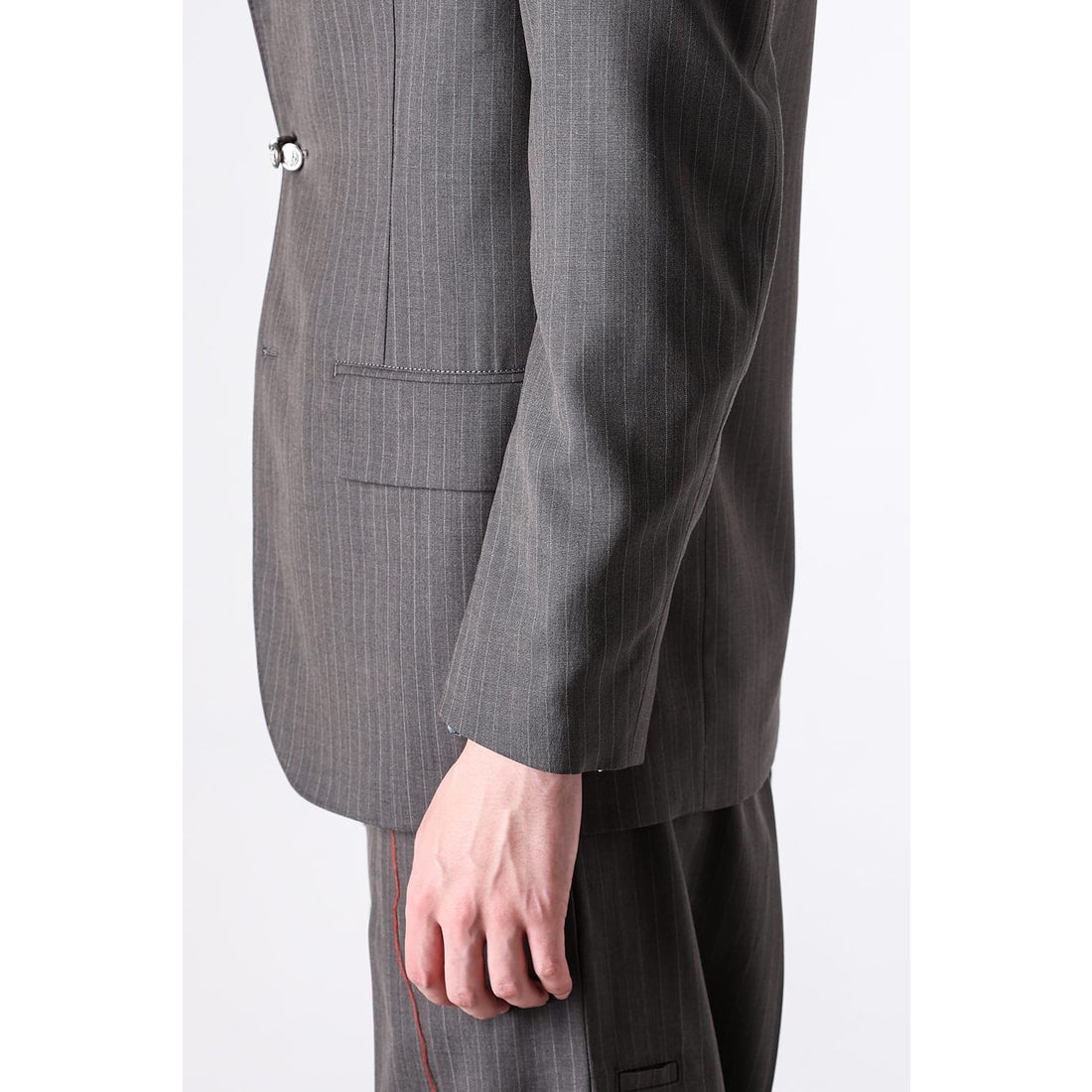 MASU RED BAR TACK TAILORED JACKET （STONE GRAY） - Osaka / Kyoto