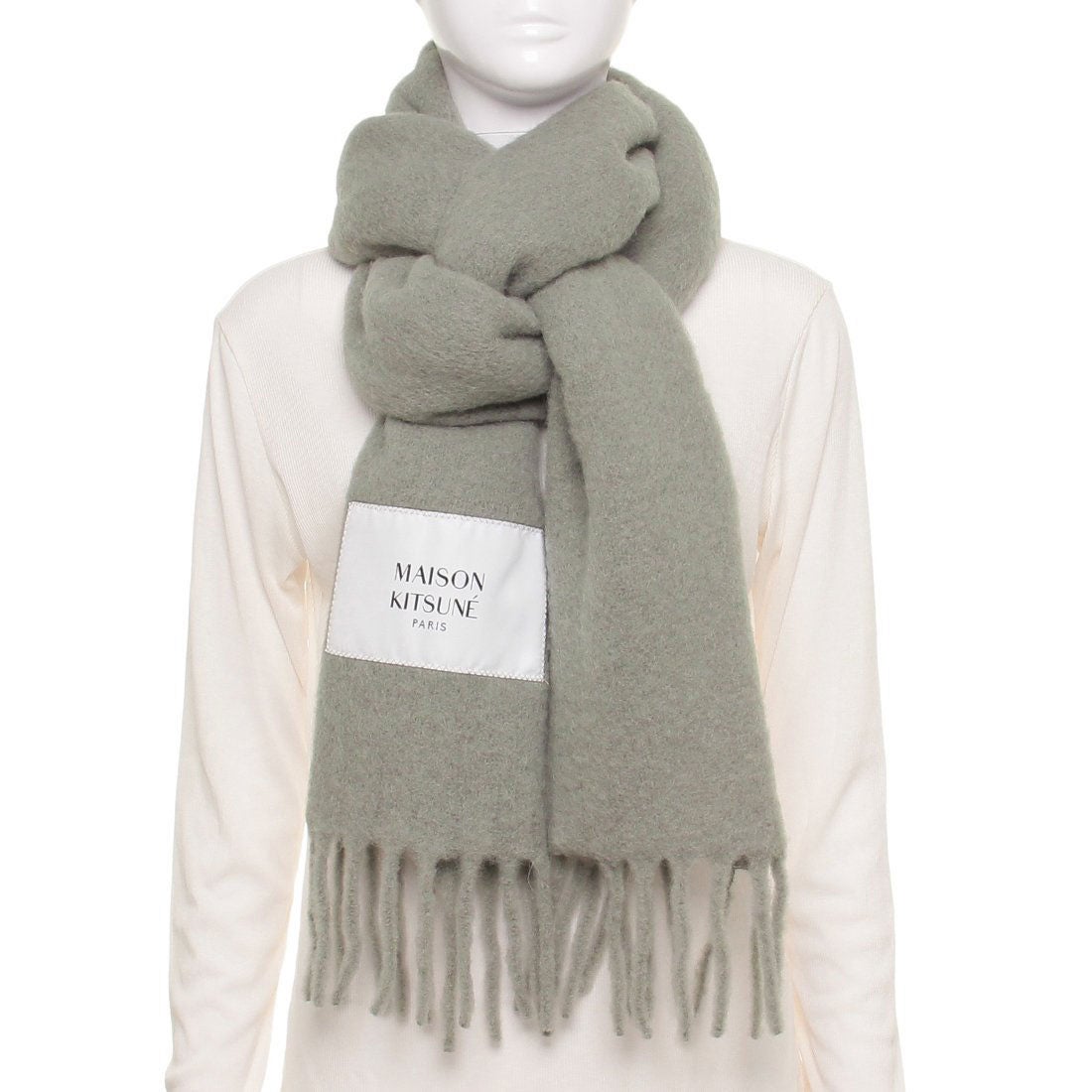 メゾンキツネ MAISON KITSUNE マフラー グリーン レディース MAISON