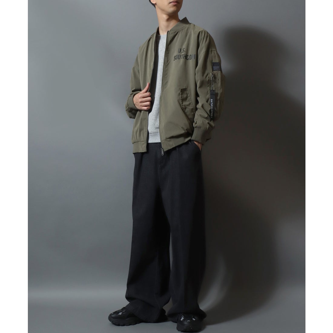 MARUKAWA ワッペン バック刺繍 MA-1 フライトジャケット ミリタリー