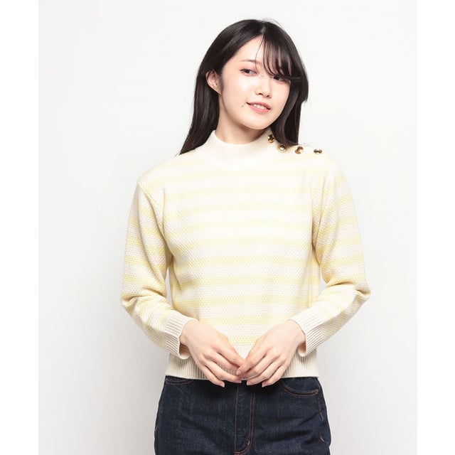 セオリー Theory ポロシャツ WAVE BOUCLE CAP SLV POLO （オフホワイト