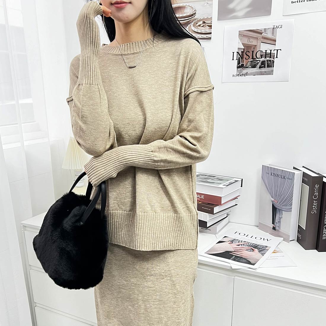 メゾンドラティール maison de LATIR ニットセットアップ （ダーク