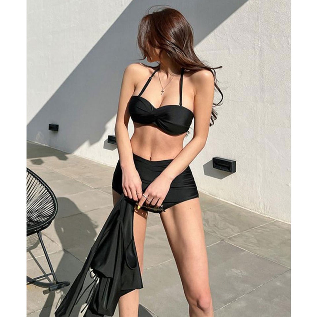 メゾンドラティール maison de LATIR 肌見せ自由自在ヘルシー水着3点