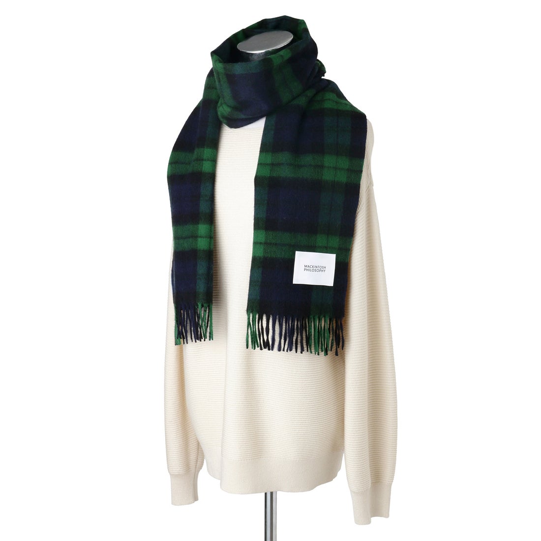 専用 マッキントッシュロンドン カシミア100% マフラー ダークグリーン
