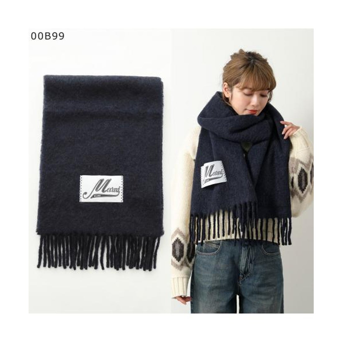 マルニ MARNI MARNI マフラー SCMC0059Y0 UTW918 ストール （0XN99