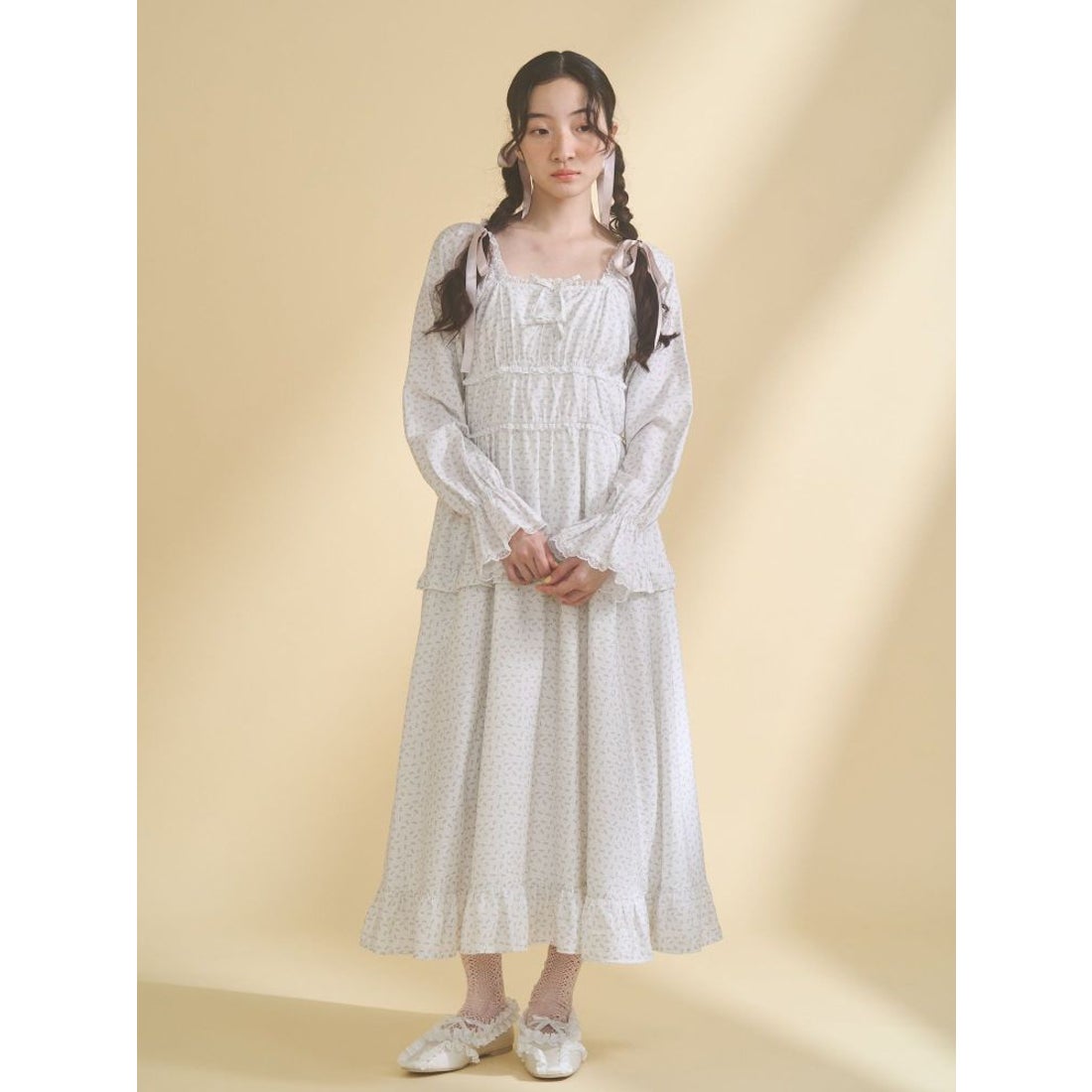 メリージェニー merry jenny petit flower ribbonワンピース