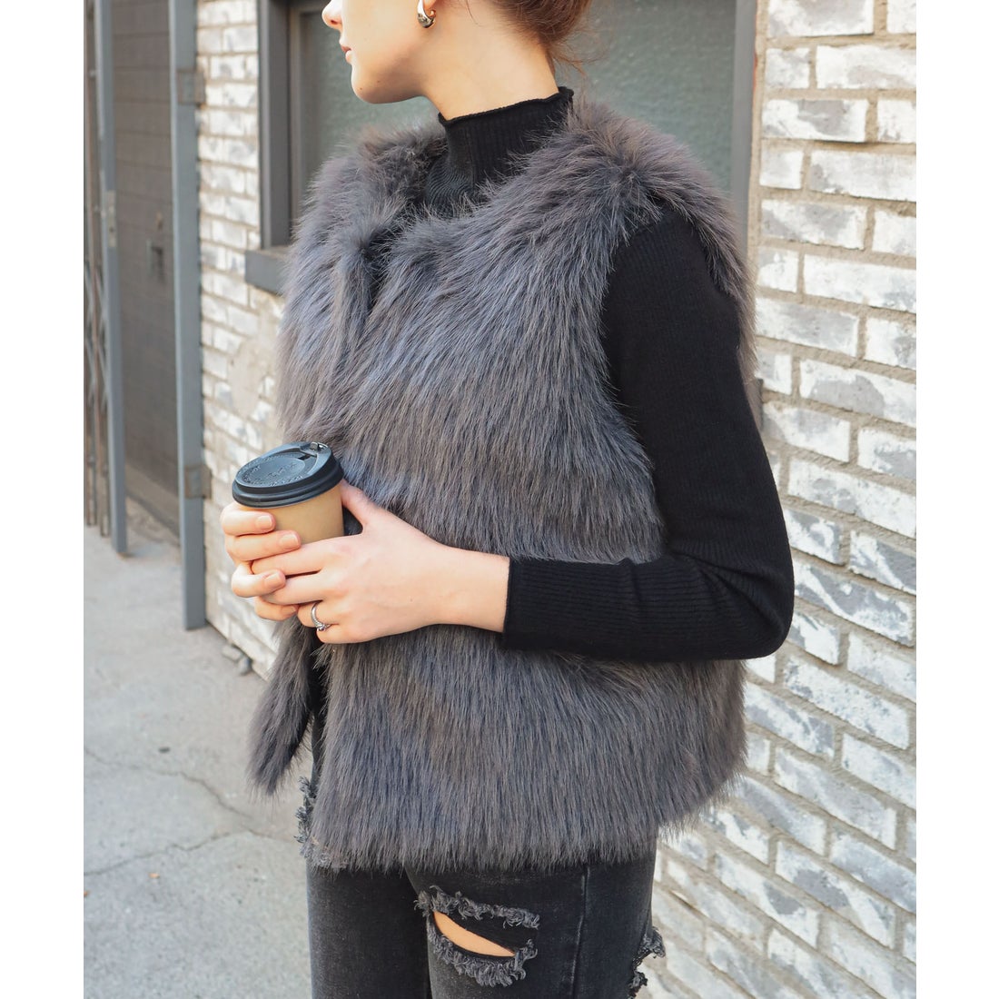 ミージェーン me Jane ファーベスト （チャコールグレー