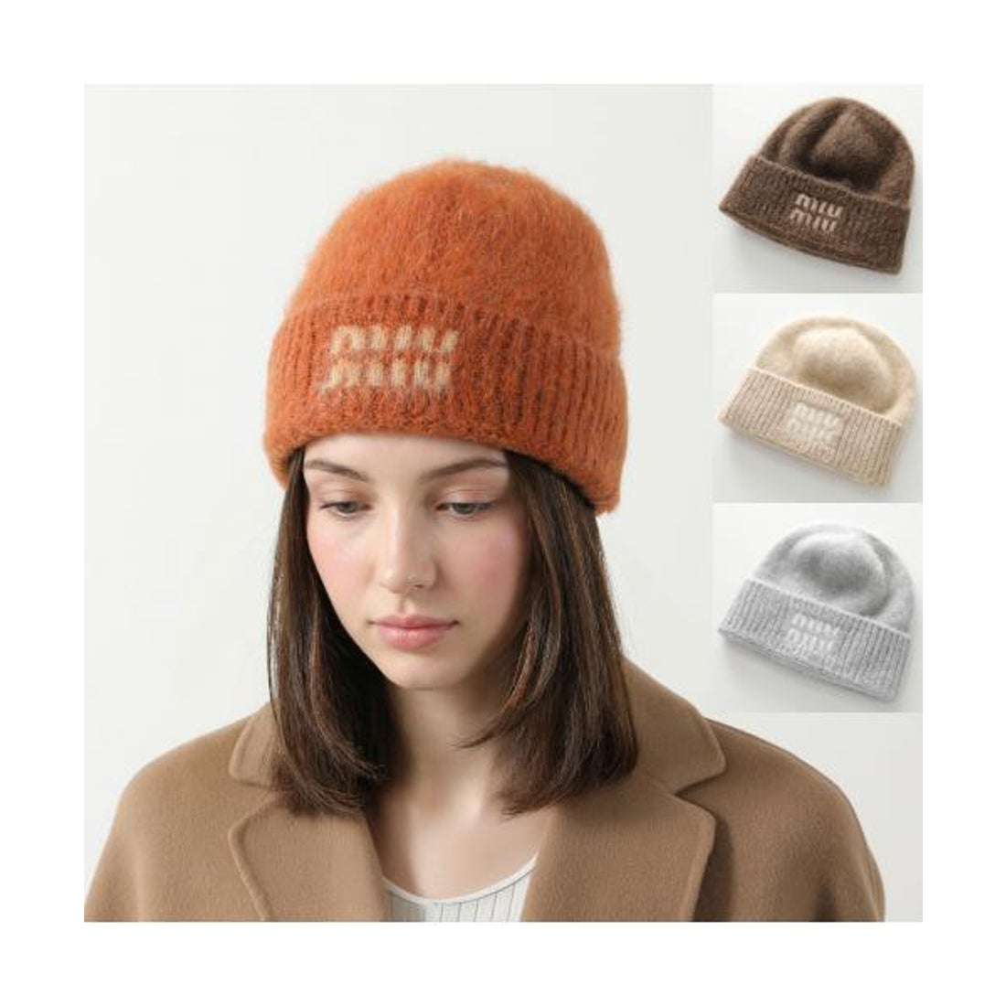 ミュウミュウ Miu Miu MIUMIU ニット帽 5HC378 2CQD モヘア （F0031