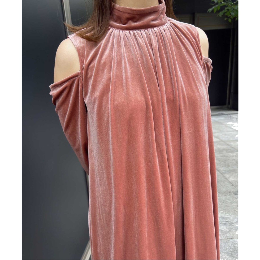 ノエラ NOELA 【WEB限定】ベロアワンピース （ピンク） - ファッション