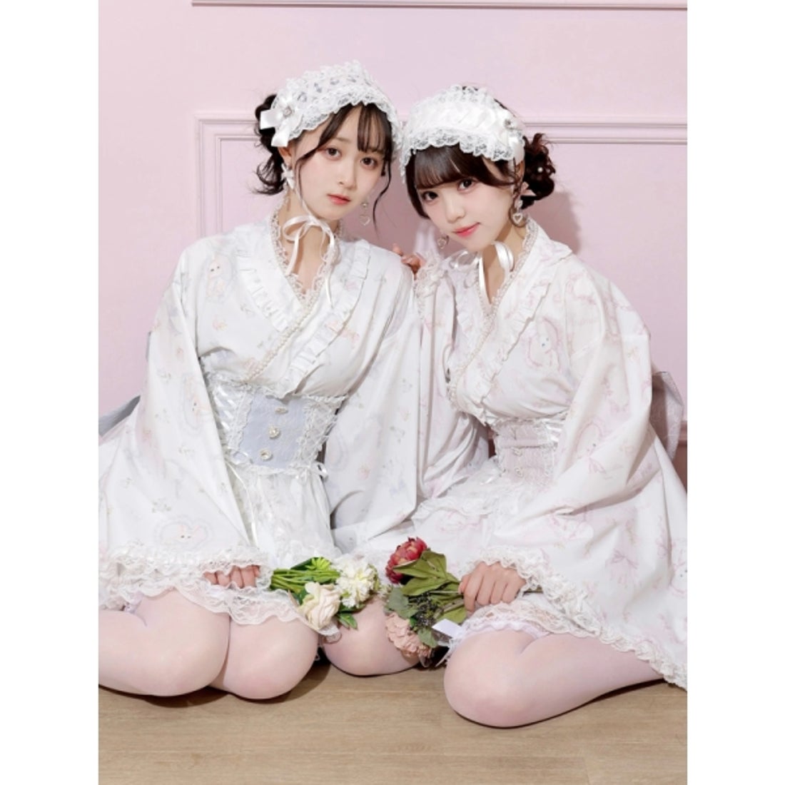 ノエミー NOEMIE うさぎさんチュールフレア浴衣ドレス （ピンク） -靴