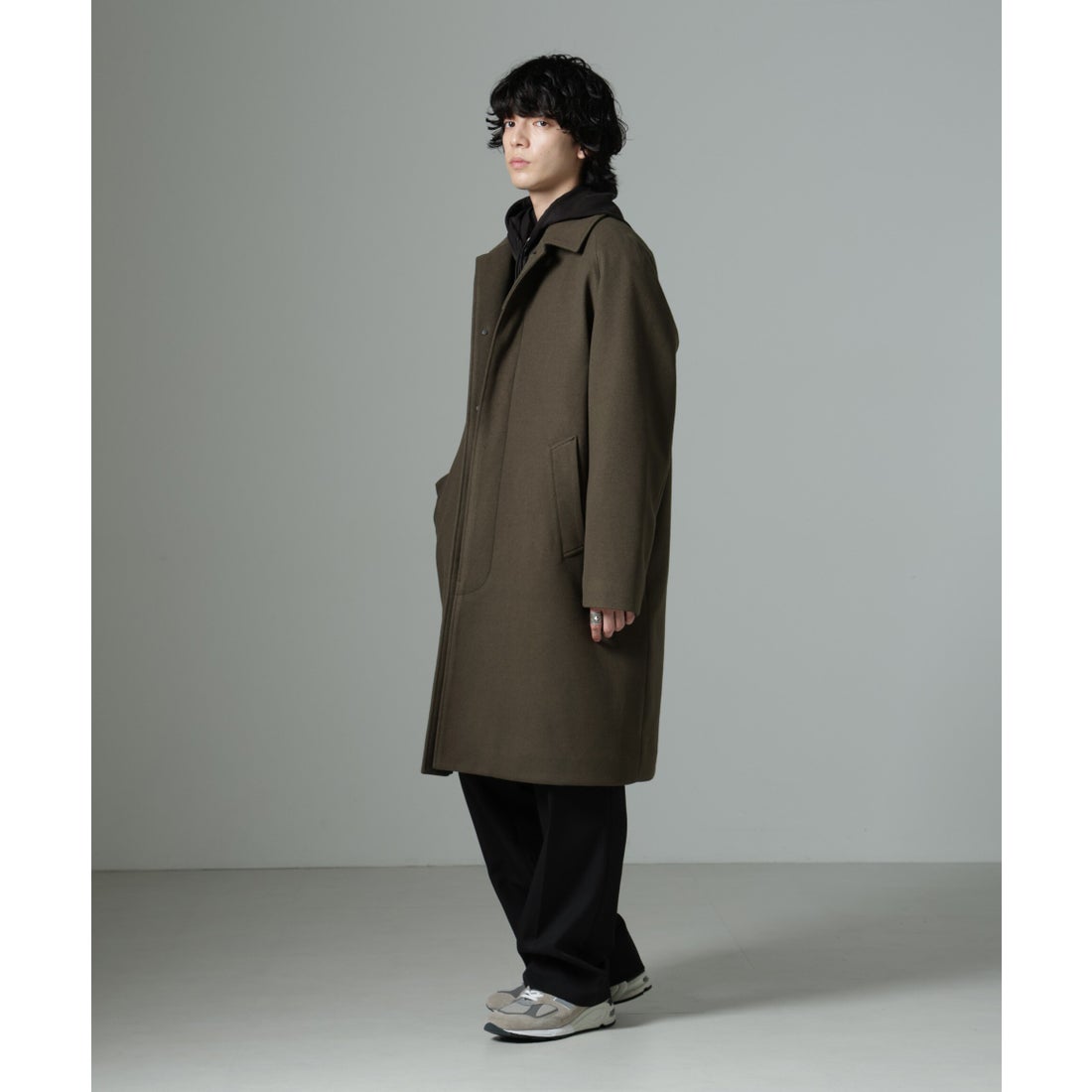 ナノ・ユニバース NANO universe テックメルトンステンカラーコート