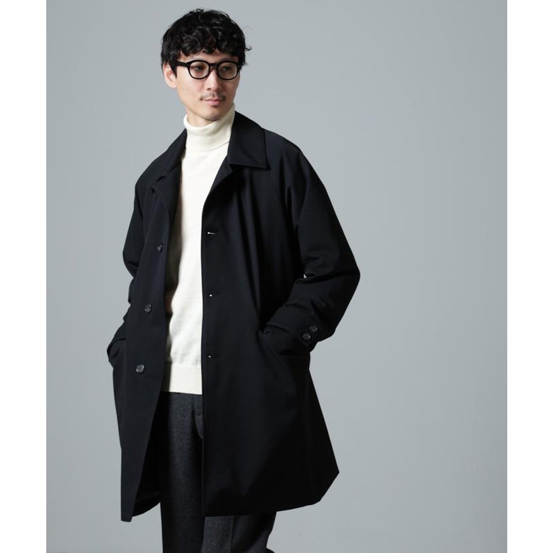 ナノ・ユニバース NANO universe anewdownR撥水ステンカラーコート