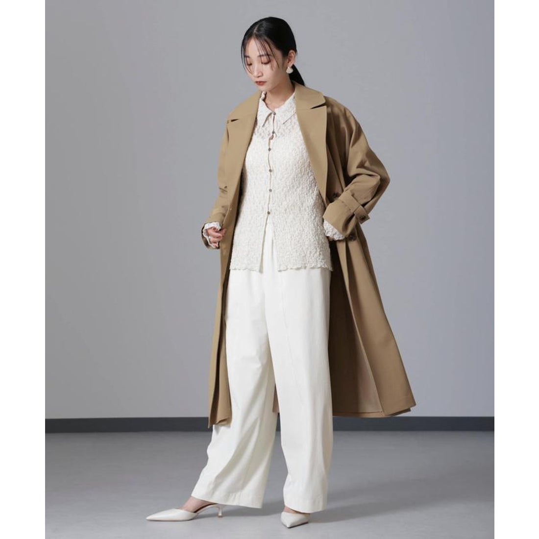 ナノ・ユニバース NANO universe オーバーサイズトレンチコート