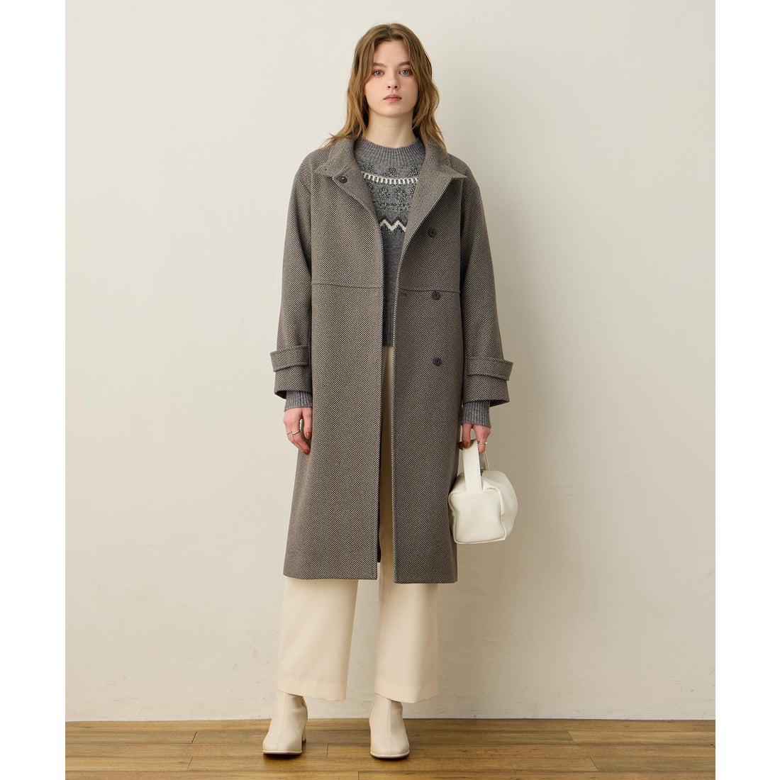 ルスークホリデー LE SOUK HOLIDAY スタンドロングコート （ブラウン