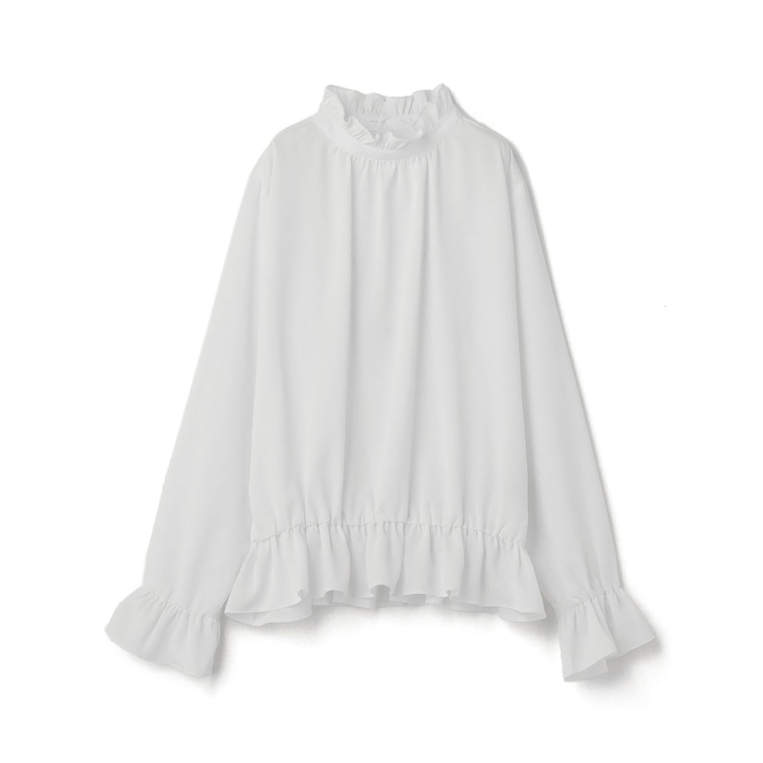 ルスークホリデー LE SOUK HOLIDAY ネックフリルブラウス （オフ