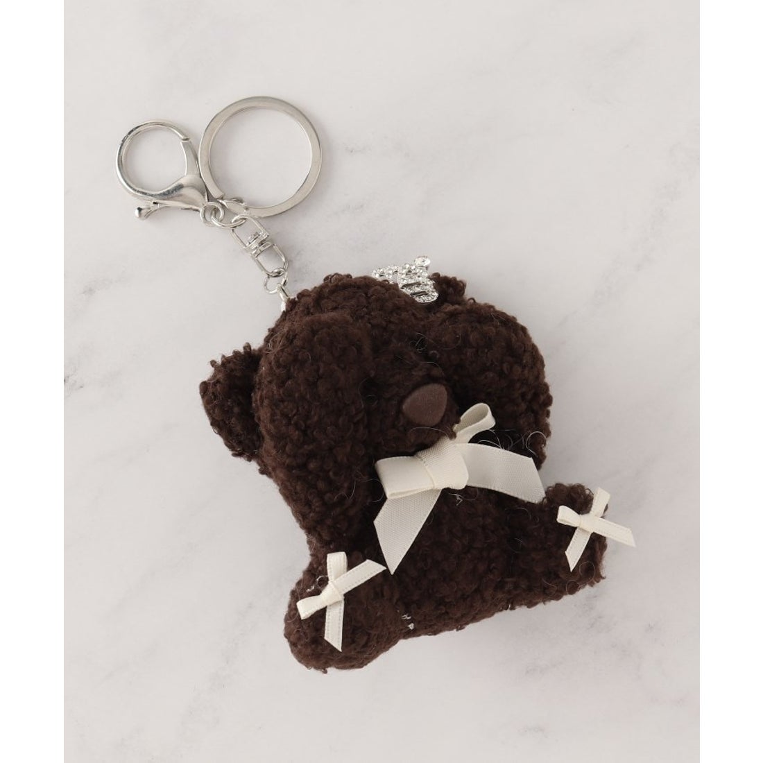 オーバータッシェ Ober Tashe 目隠しクマチャームキーホルダー （モカ