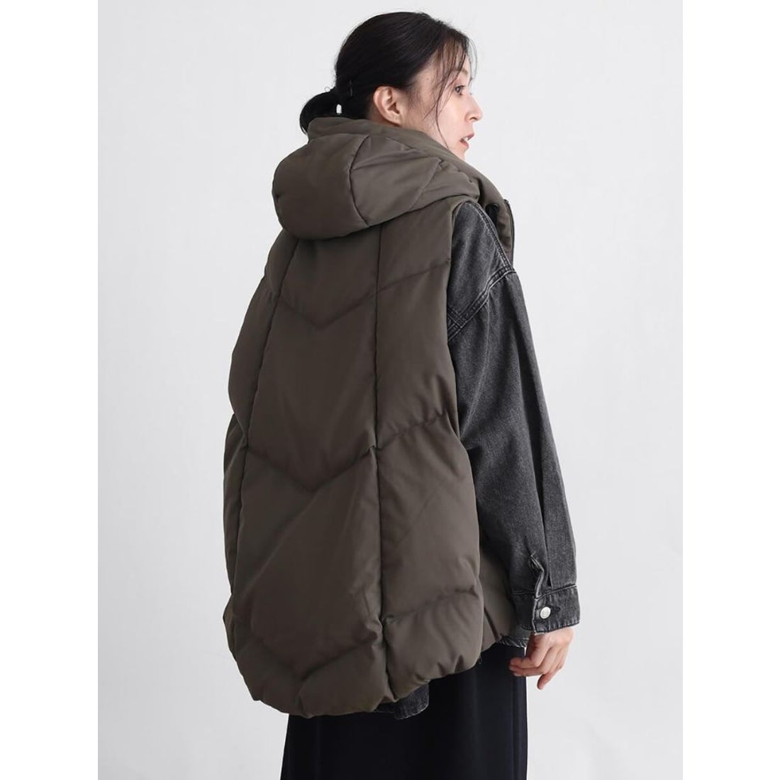 クローブ CLOVE ソフトツイルダウンベスト （ブラック