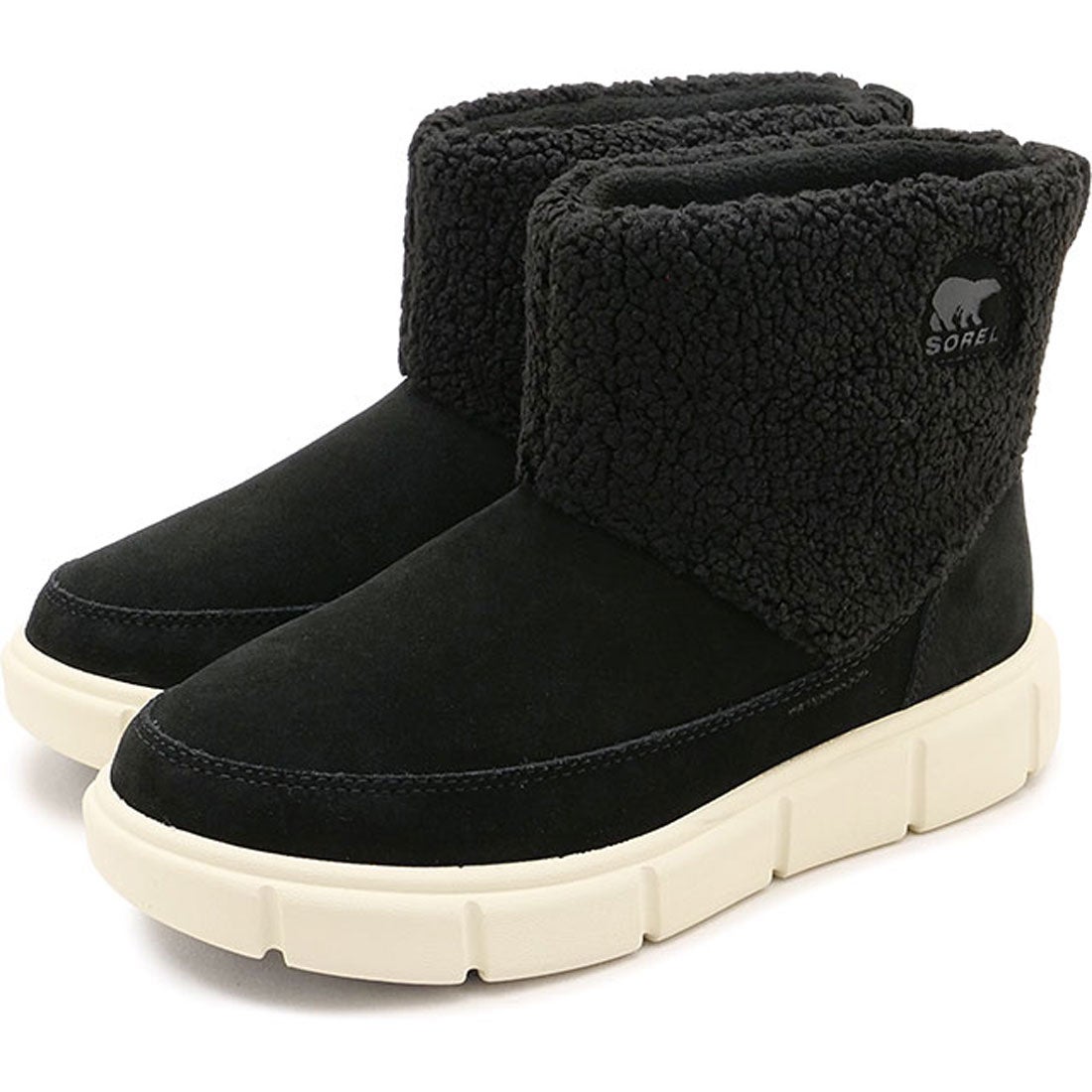 ソレル SOREL W EXPLORER III SLIP-ON COZY WP Black/Chalk [NL5121