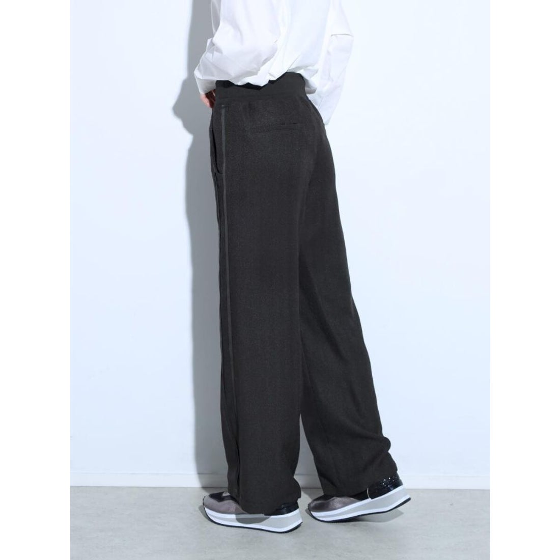 スコットクラブ SCOTCLUB リブウエストサイドラインパンツ （ブラック