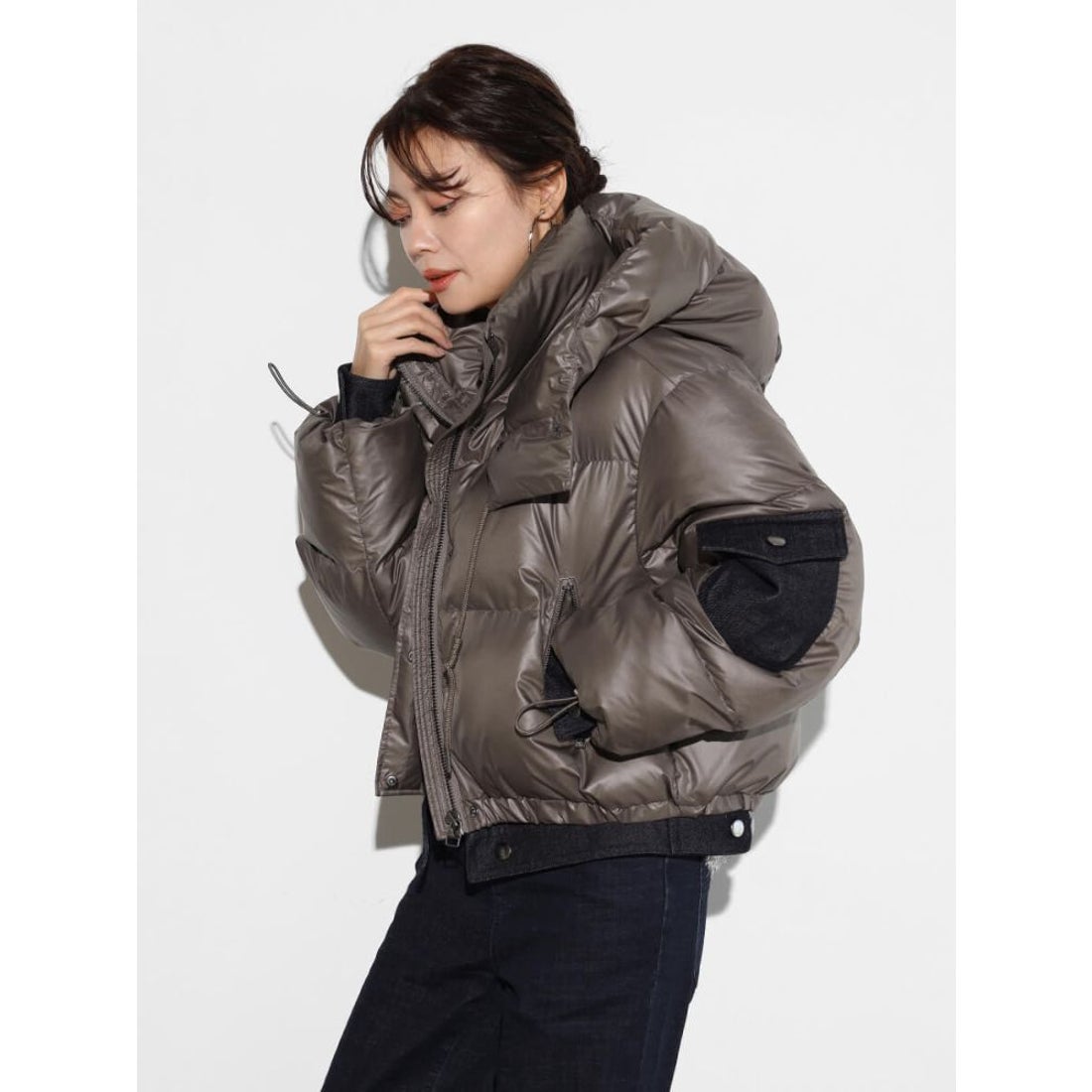 スコットクラブ SCOTCLUB ボリューム中綿ショートブルゾン （キャメル