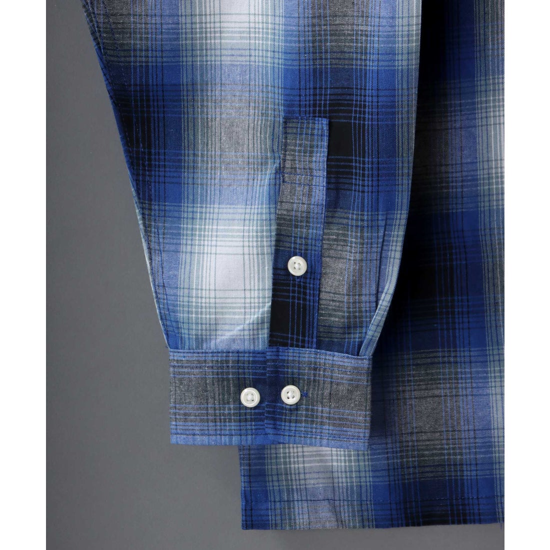 SITRY オーバーサイズ オンブレ チェック シャツ メンズ 長袖シャツ