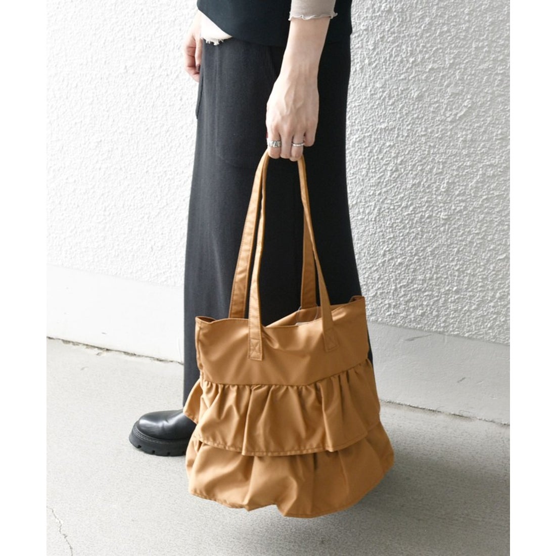 シップス エニィ SHIPS any SHIPS any: フリル ギャザー トート バッグ