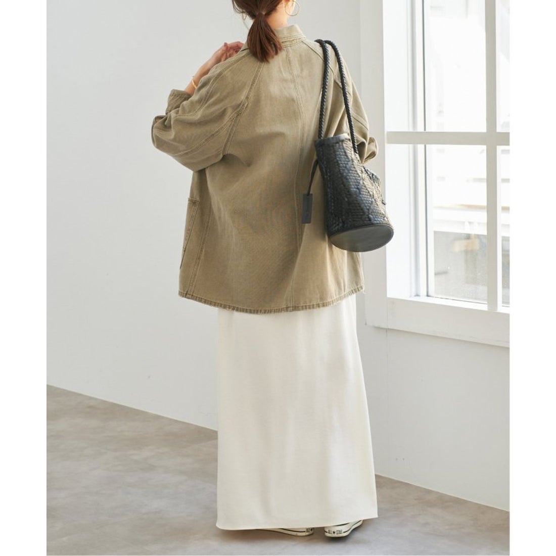 Spick and span 5 1/2DUCKカバーオール 27 ベージュ Spick and span 5