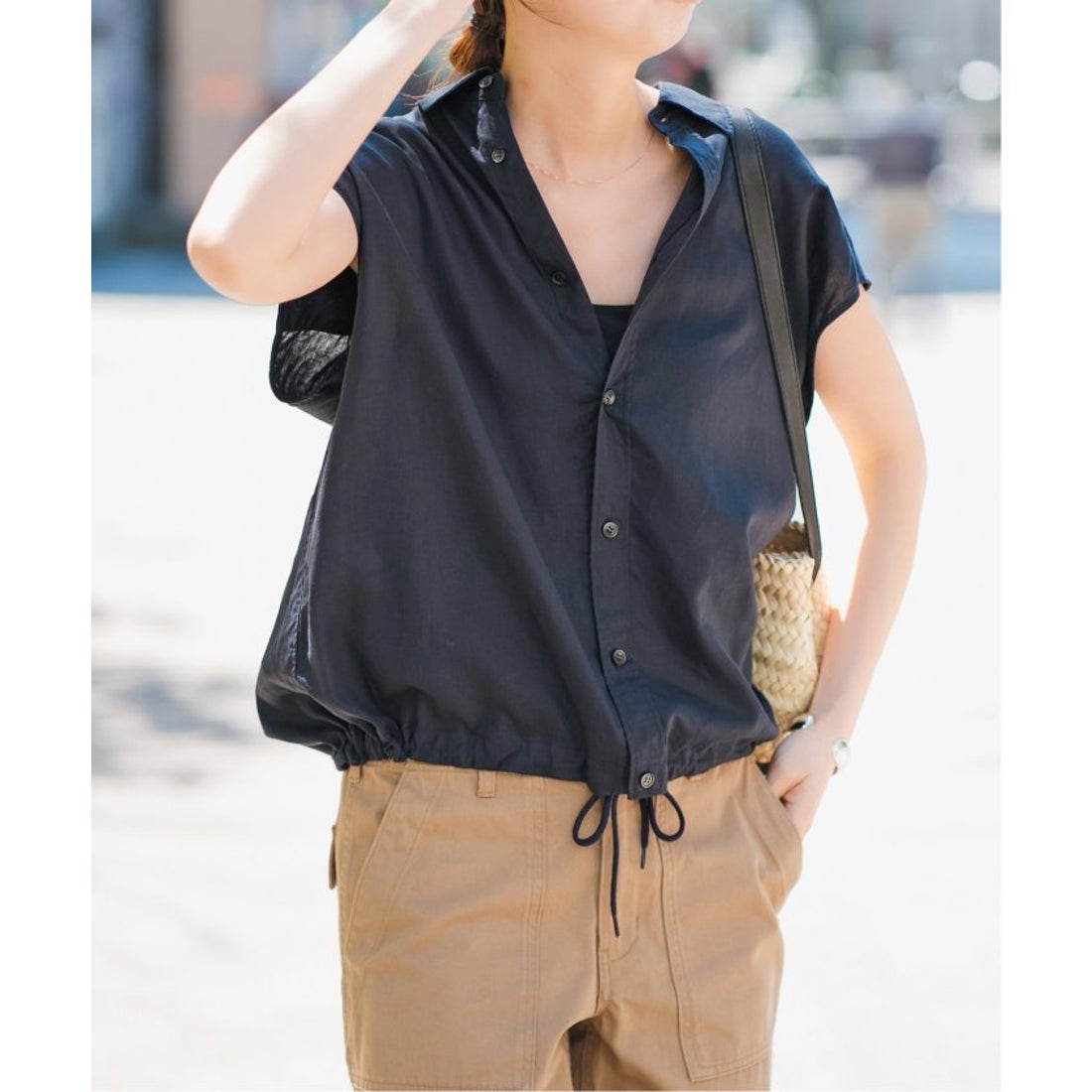 Spick & Span（スピック＆スパン） リネンブレンドフレンチヘム