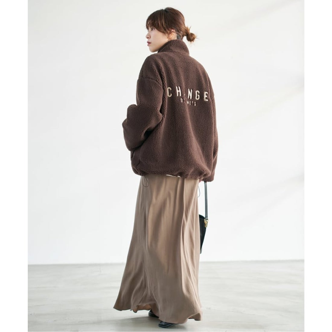 スピック＆スパン Spick & Span リバーシブルボアブルゾン （ベージュ