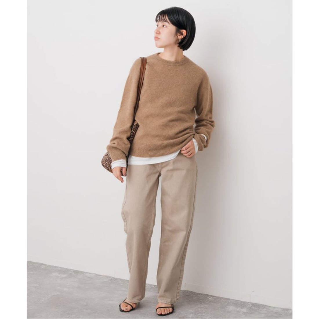 スピック＆スパン Spick & Span BABY ALPACAクルーニット （サックス