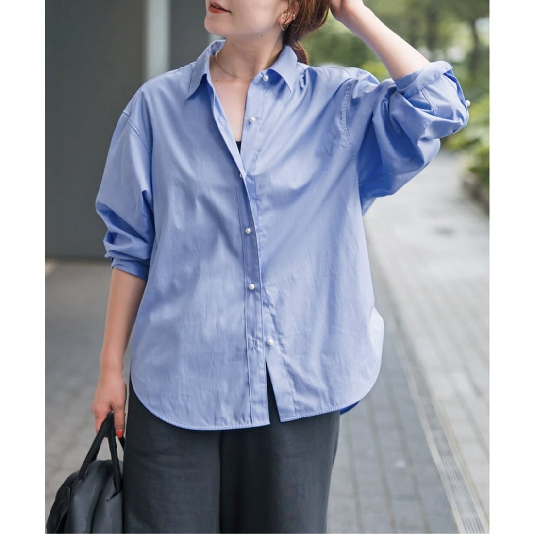 スピック＆スパン Spick & Span 《追加》パールボタンシャツ