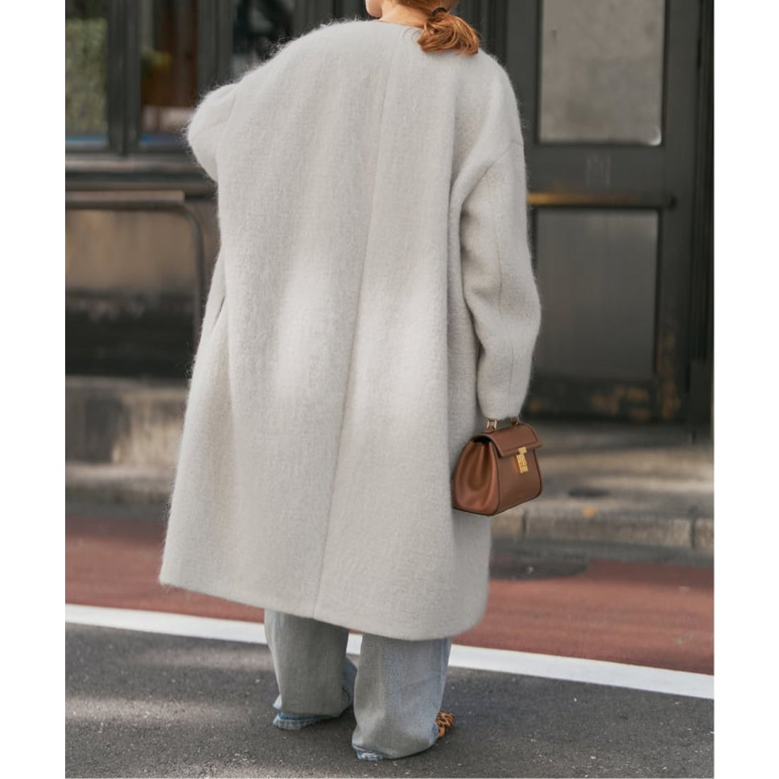 スピック＆スパン Spick & Span シャギーコクーンコート （グレーB