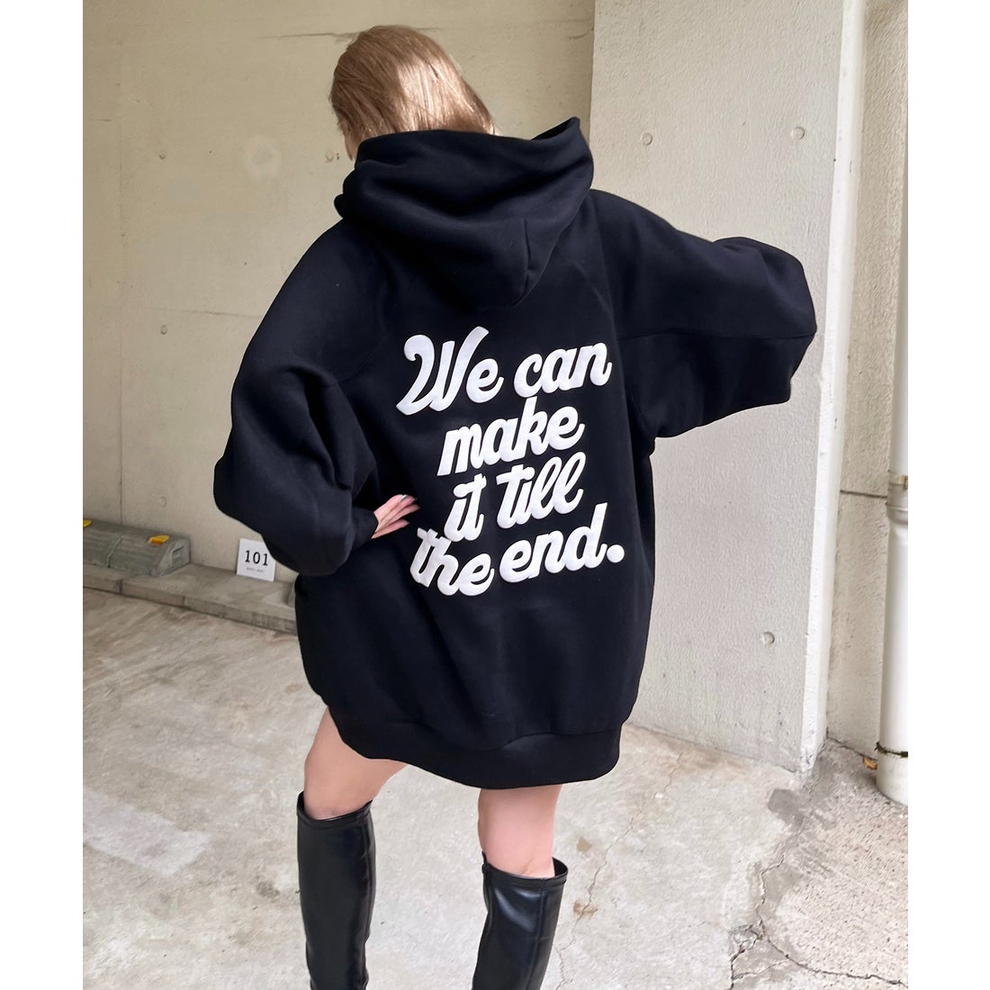 スパイラルガール SPIRALGIRL バックロゴドルマンパーカーワンピース