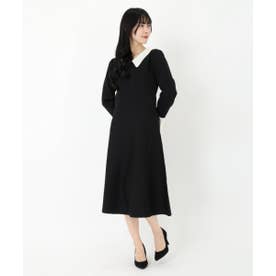 ストロベリーフィールズ STRAWBERRY FIELDS バイカラー衿付きニット