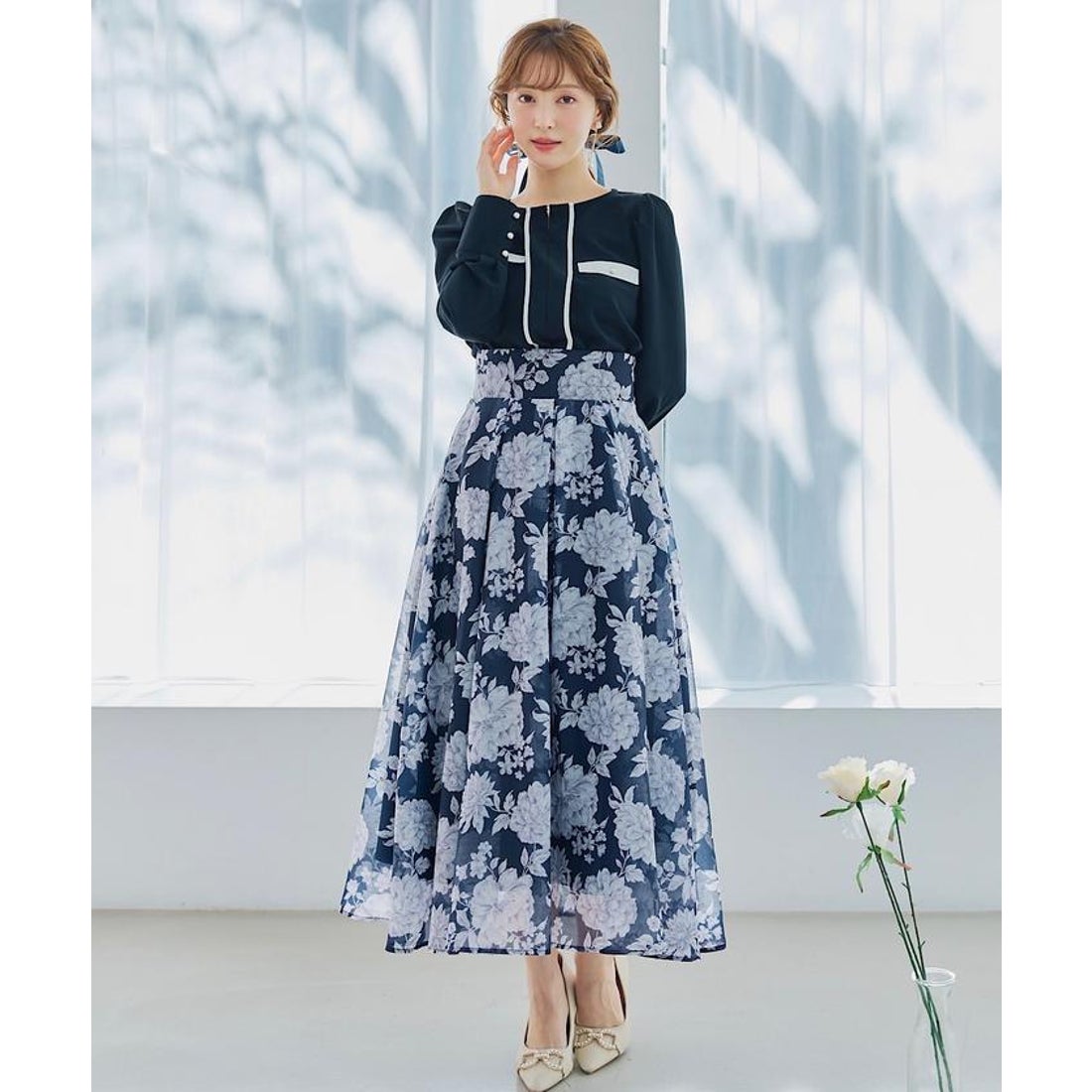 スウィングル SWINGLE オリジナルグラデーションフラワーシアー