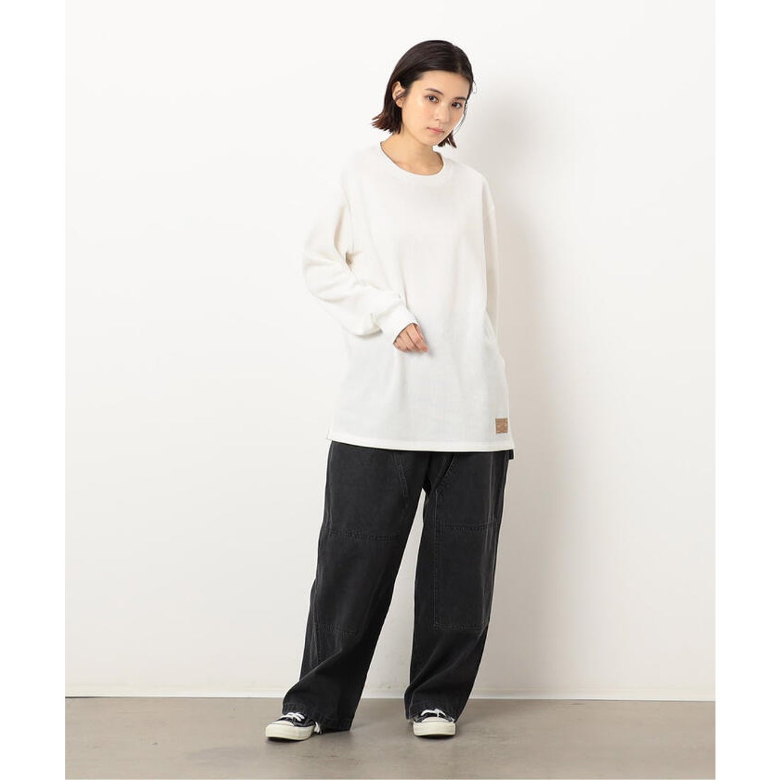 パープル＆イエロー Purple & Yellow デニムダブルニーペインター