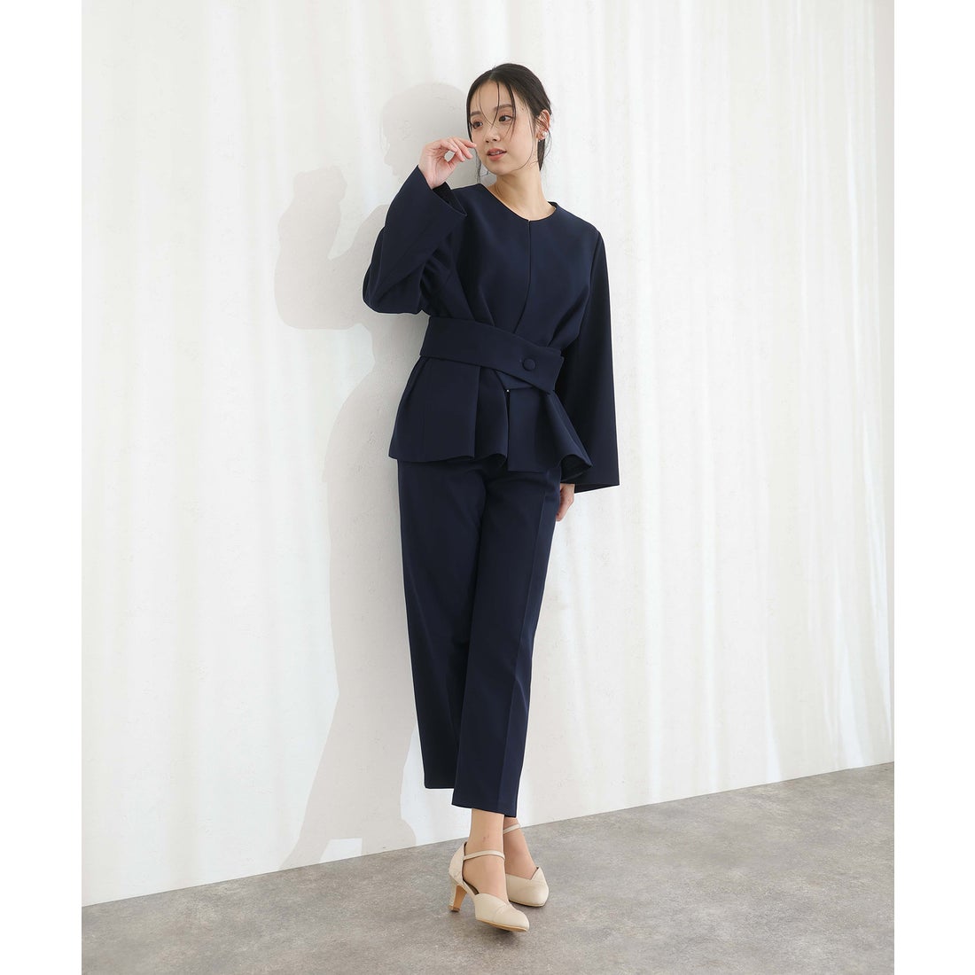 プールヴー PourVous ベルトポケットセットアップセレモニーフォーマル