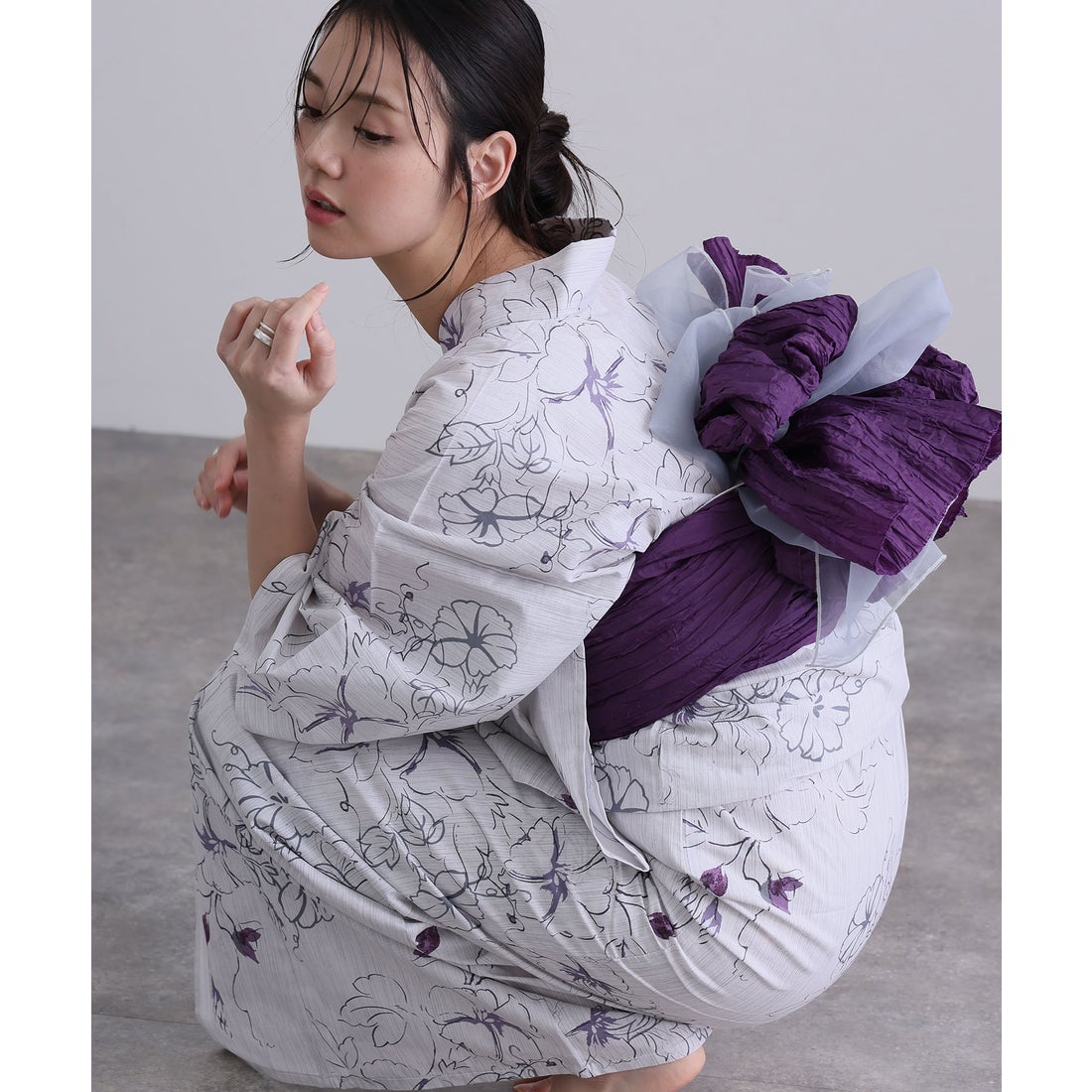 プールヴー PourVous 浴衣2点セット選べる15種類（浴衣/兵児帯