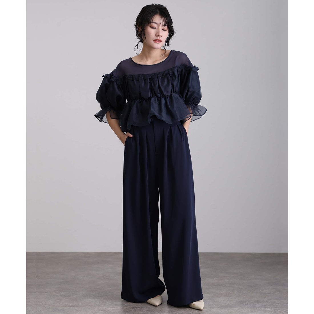 プールヴー PourVous セットアップパーティードレス結婚式&ワイド