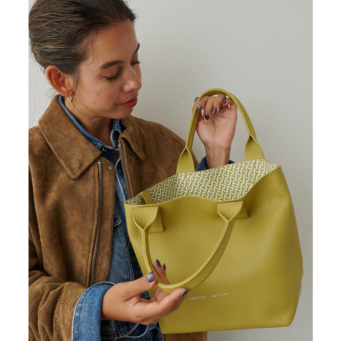 イアクッチ IACUCCI オペラ S CERVO/STAMPA INTERNA （yellow） -靴