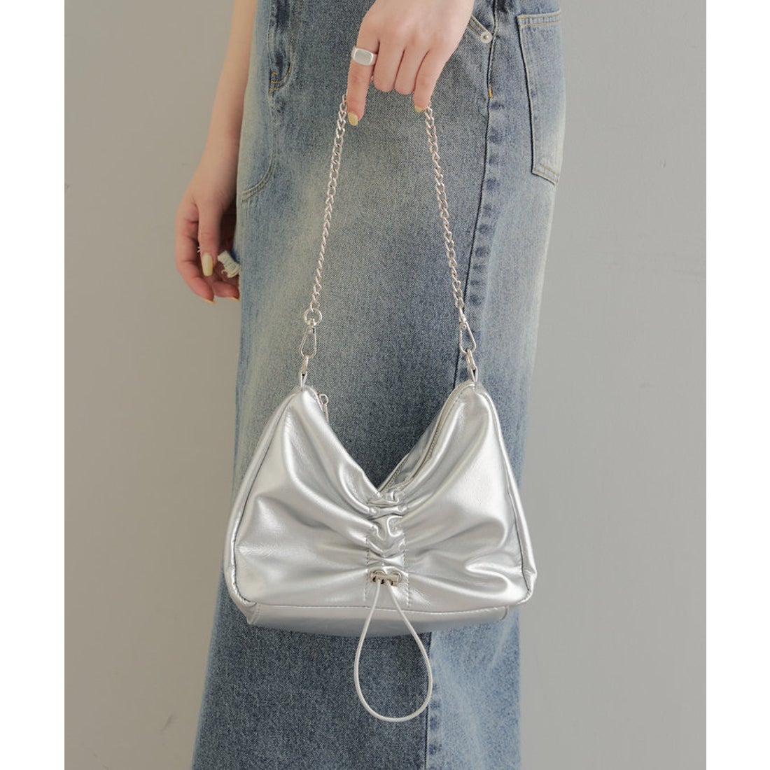 パル PAL 【Chico】チェーンドロストミニショルダーバッグ （silver