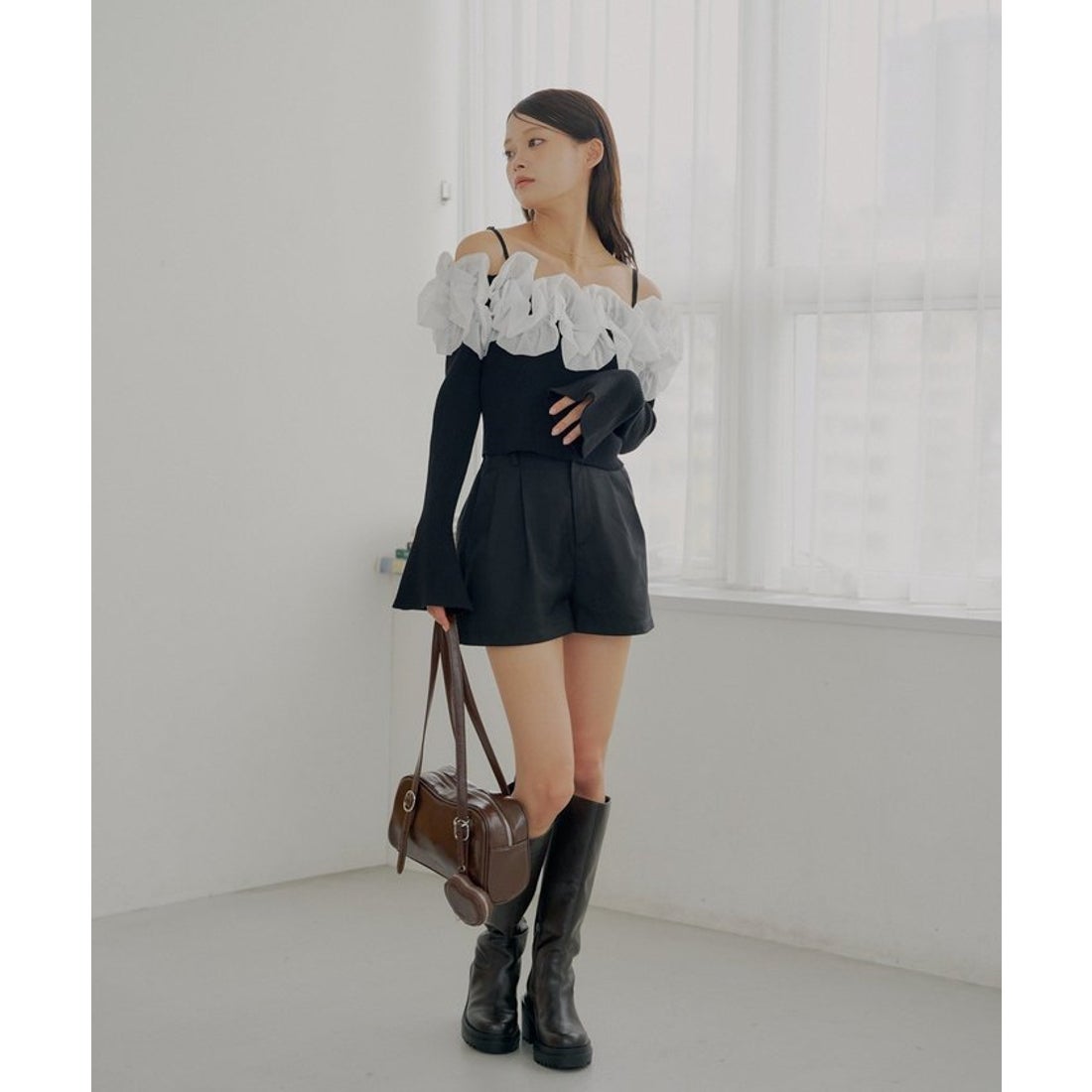 パル PAL 【Chico】フロントタックショートパンツ （gray