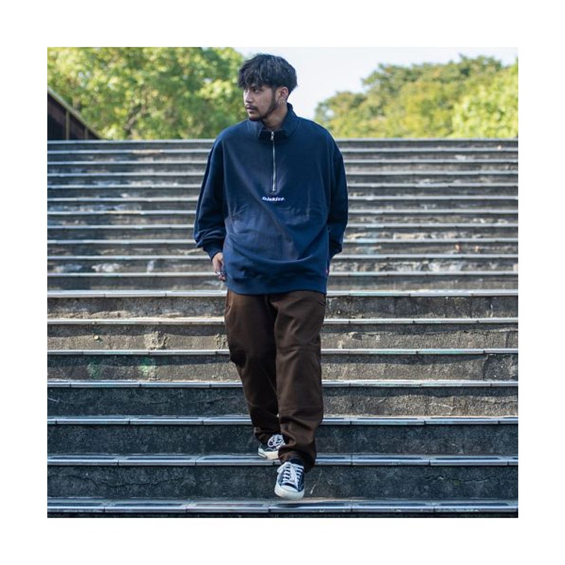 シルバーバレットセレクト SB Select Dickies 裏毛ハーフジップ