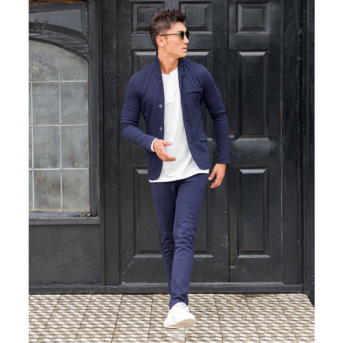 ビッチ Vicci カルゼテーラードジャケットセットアップ(フルレングス