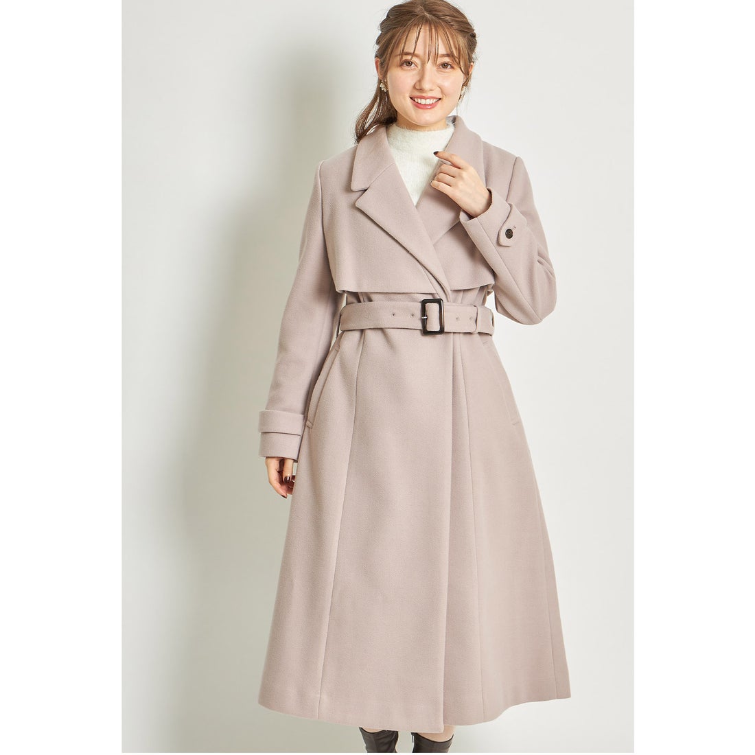 トッコクローゼット tocco closet ベルト付きヨークデザインロング