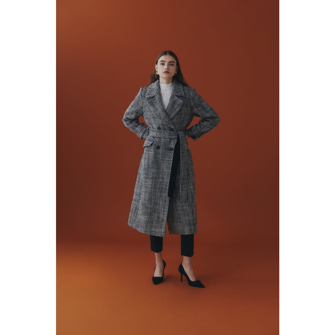 PINKY & DIANNE ◇ロービングツイードコート ヘリンボーン1