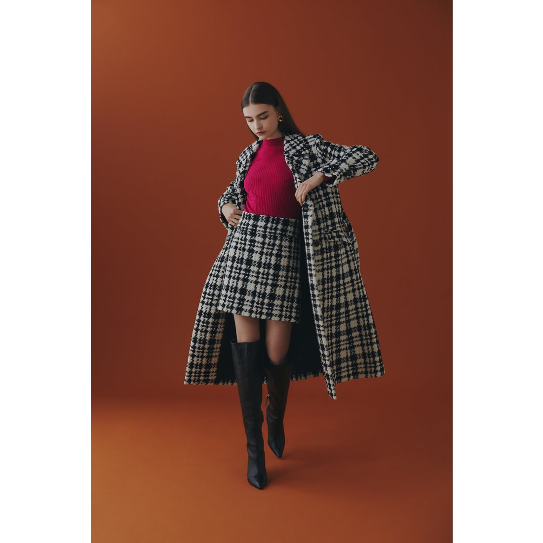 PINKY & DIANNE ◇ロービングツイードコート ヘリンボーン1