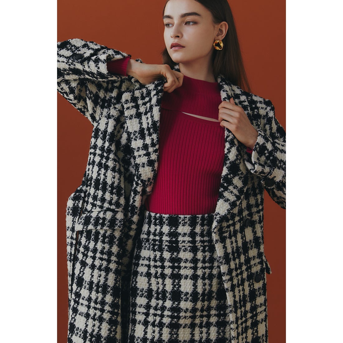 PINKY & DIANNE ◇ロービングツイードコート ヘリンボーン1