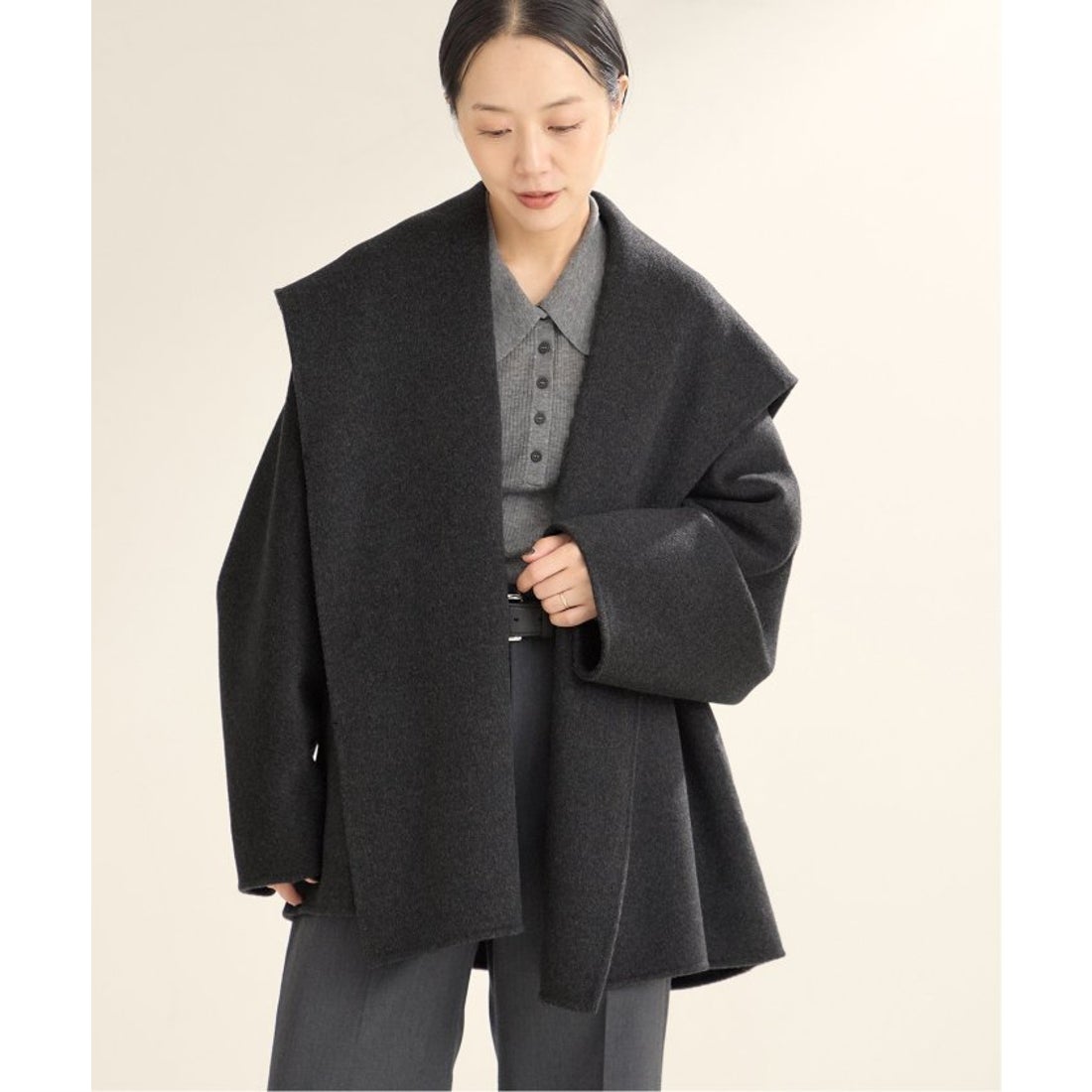 プラージュ Plage 《追加》ハミルトン DRAPE MIDDLE コート （グレーA