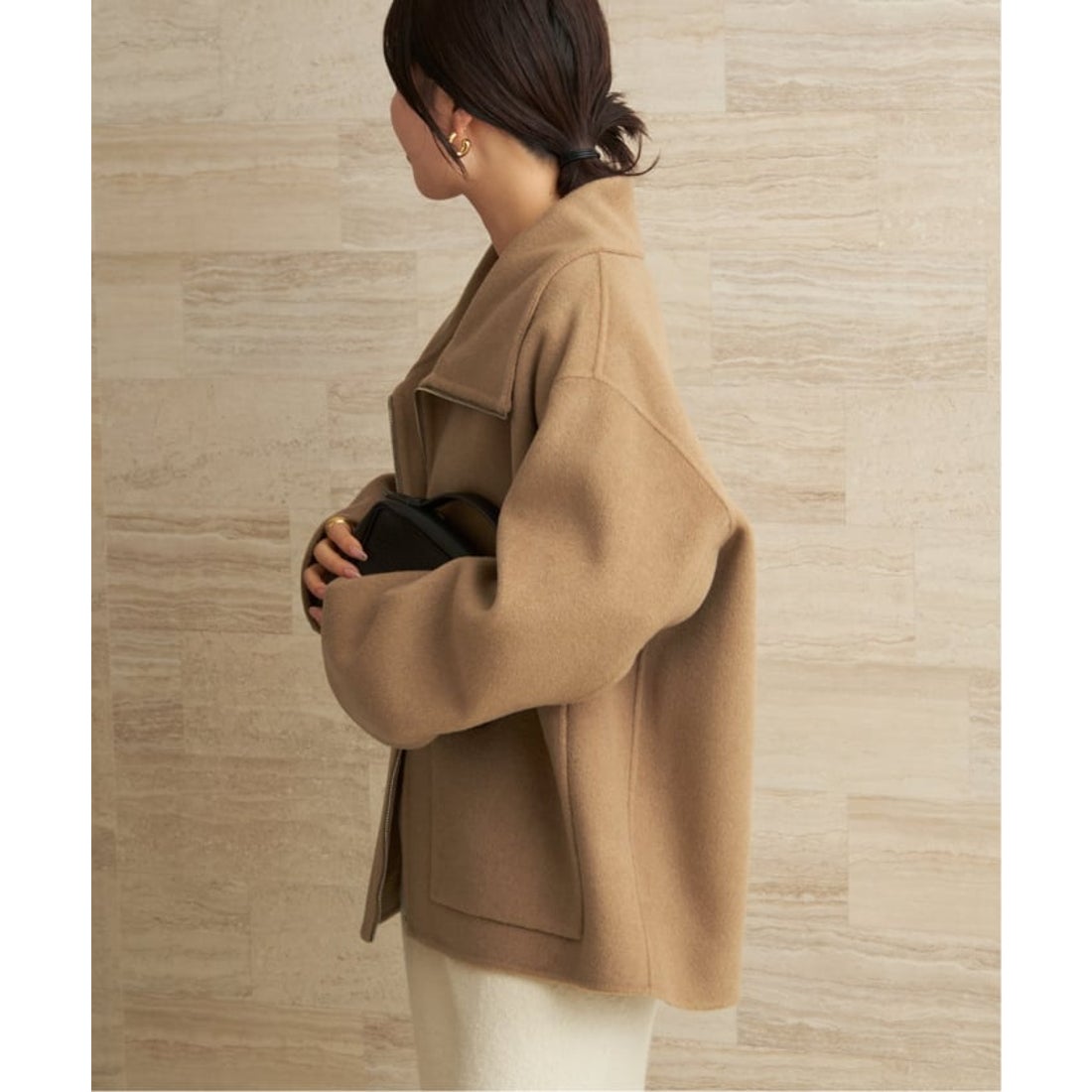 プラージュ Plage R'IAM スタンドZIPコート （キャメル