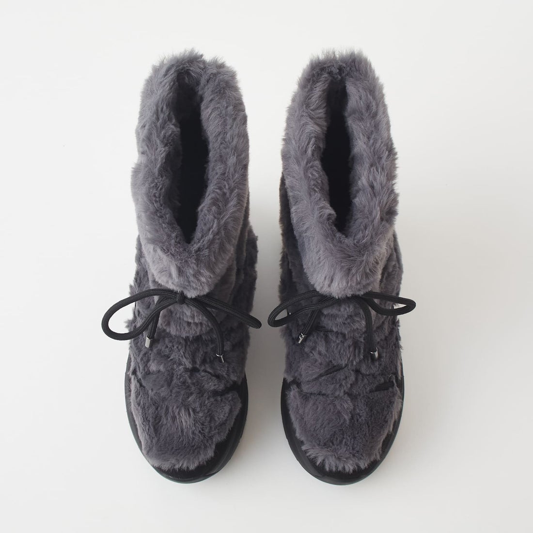 IMAC ファー付きミドルブーツ（グレー) IMAC ファー付きミドルブーツ